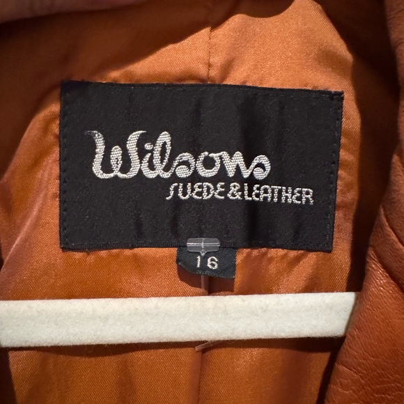 Vintage Wilson Brown Leather Blazer Tailored Notched Lapel with pockets - Picture 3 of 9